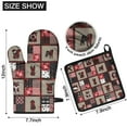 thumbnail image 6 of Red Plaid Dog Jigsaw Puzzle Kitchen Oven Mitt and Pot Holder Sets 2 Pcs for Baking, Cooking and Grilling, Heat Resistant Up To 392 °F, 6 of 7