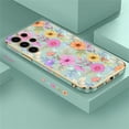 thumbnail image 2 of Flower Case For Samsung Galaxy S23 Ultra S22 S21 Plus S20 fe S10 NOTE 20 10 8 9 Luxury Plating Silicone Soft Shockproof Cover, 2 of 5