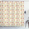 thumbnail image 1 of Ambesonne Tea Party Shower Curtain, Kitchen Bakery Theme Pots, 69"Wx84"L, Multicolor, 1 of 3