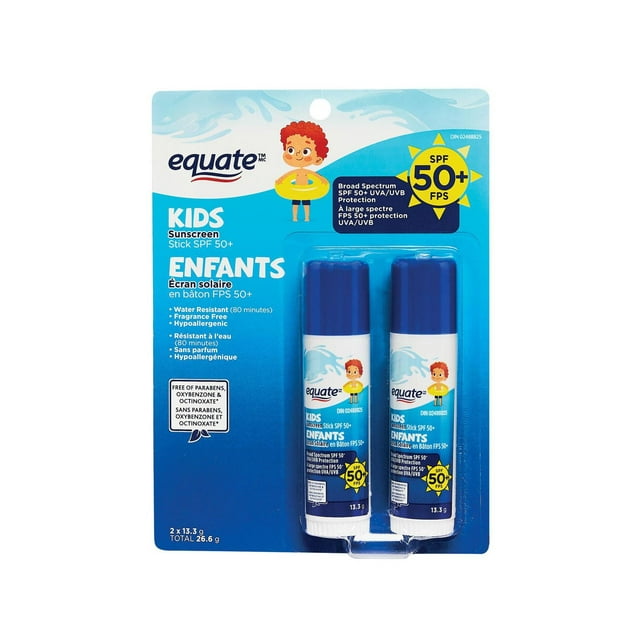 Equate Kids SPF 50+ Sunscreen Sticks