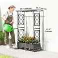 thumbnail image 3 of Outsunny Raised Garden Bed with Arch Trellis and Wheels, 3 of 10