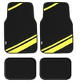 thumbnail image 1 of FH Group Carpet Liners Car Floor Mats with Faux Leather Stripes - Full Set, 1 of 5