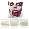 thumbnail image 4 of Shangniulu  Punk Red Lips Horror Head Single Sided Pillow Cover, 18 x 18 Inch Decorative Throw Cover, Multiple Sizes Available, 4 of 5