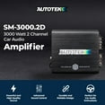 thumbnail image 2 of Autotek 3000 Watt 2 Channel Car Audio Amplifier with Bass Knob, Street Machine SM-3000.2D, 2 of 10