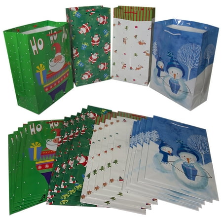24 pack christmas holiday gift bags with handles bulk lot 24 pack christmas holiday gift bags with handles bulk lot