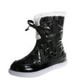 thumbnail image 2 of Bottes d'Hiver pour Femmes et Mode d'Hiver Nouvelles Bottes de Neige Grande Taille Bout Rond Bottes Courtes pour Femmes Bottes pour Filles en Liquidation, 2 of 9