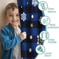 thumbnail image 3 of Blackout Kids Curtains,Blue Christmas Snowflake Pattern Childrens Insulated Curtains Set Of 2,Bedroom Essentials,Toddler Room Decor 42"x54", 3 of 5