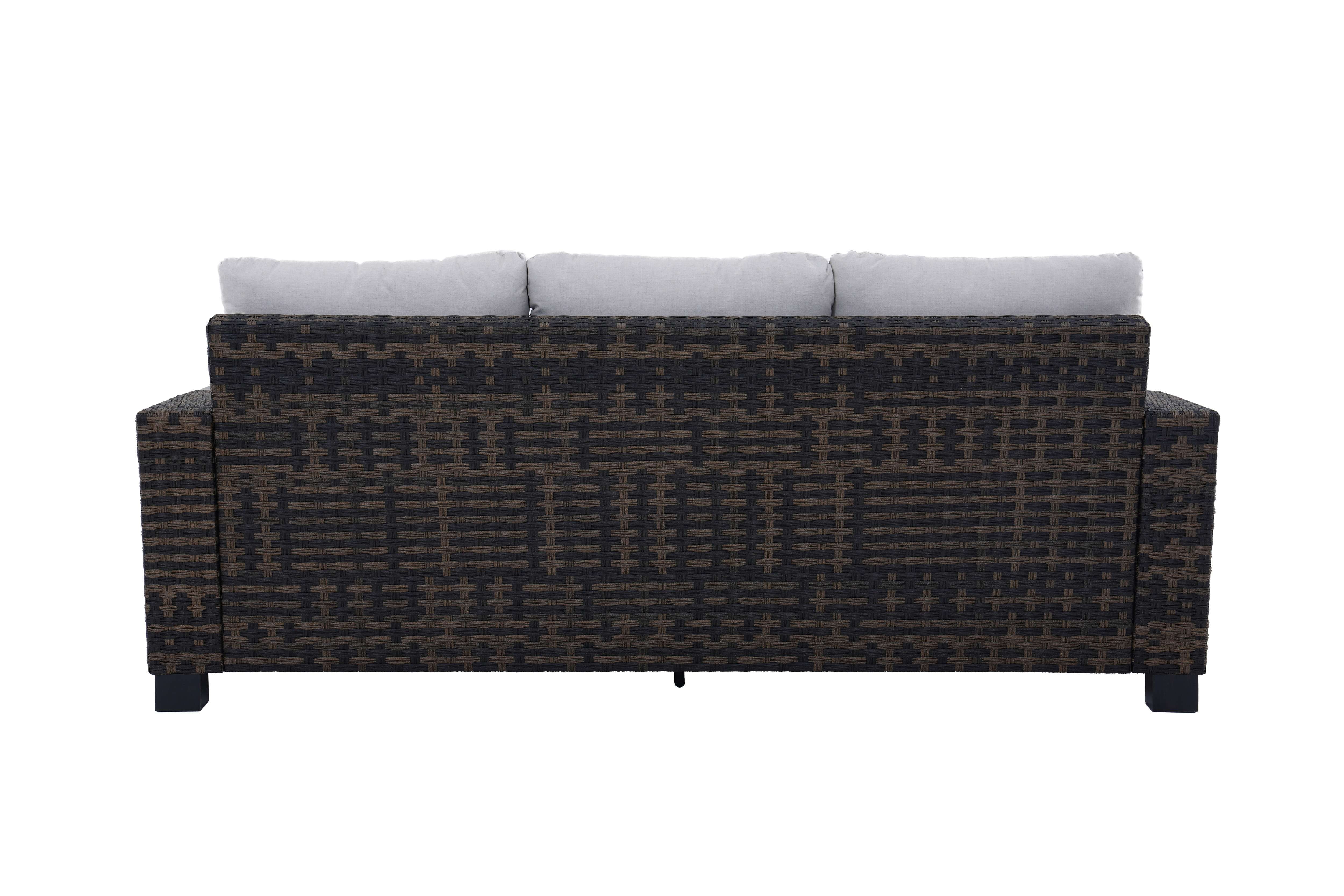 Better Homes & Gardens Rockport Outdoor Wicker Sofa with Patio Cover, Brown