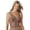 Mocha Nude Embroidery, variant on Women's Plus Size Embroidered Front-Close Longline Posture Bra