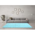 thumbnail image 3 of Ahgly Company Indoor Rectangle Trellis Light Blue Contemporary Area Rugs, 4' x 6', 3 of 4