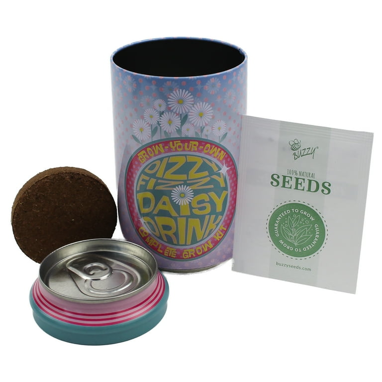 Buzzy Dizzy Fizzy Daisy Flower Soda Can Grow Kit Item 97523