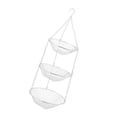 thumbnail image 2 of Xingzhi Hanging Fruit Basket Hangers Stainless Steel Racks Rust-proof Storage Baskets Knotted Demountable Space Saving 3-Layer Rack, 2 of 8