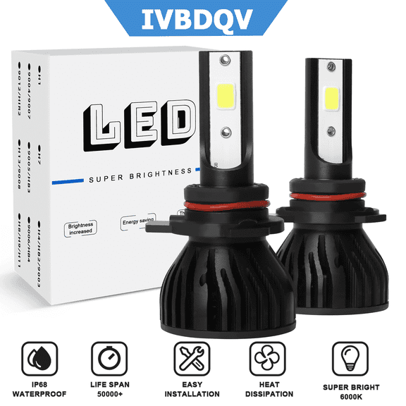 For Ford Edge 2011-2014 LED Headlight Bulb 9012 High/Low Beam 2pcs