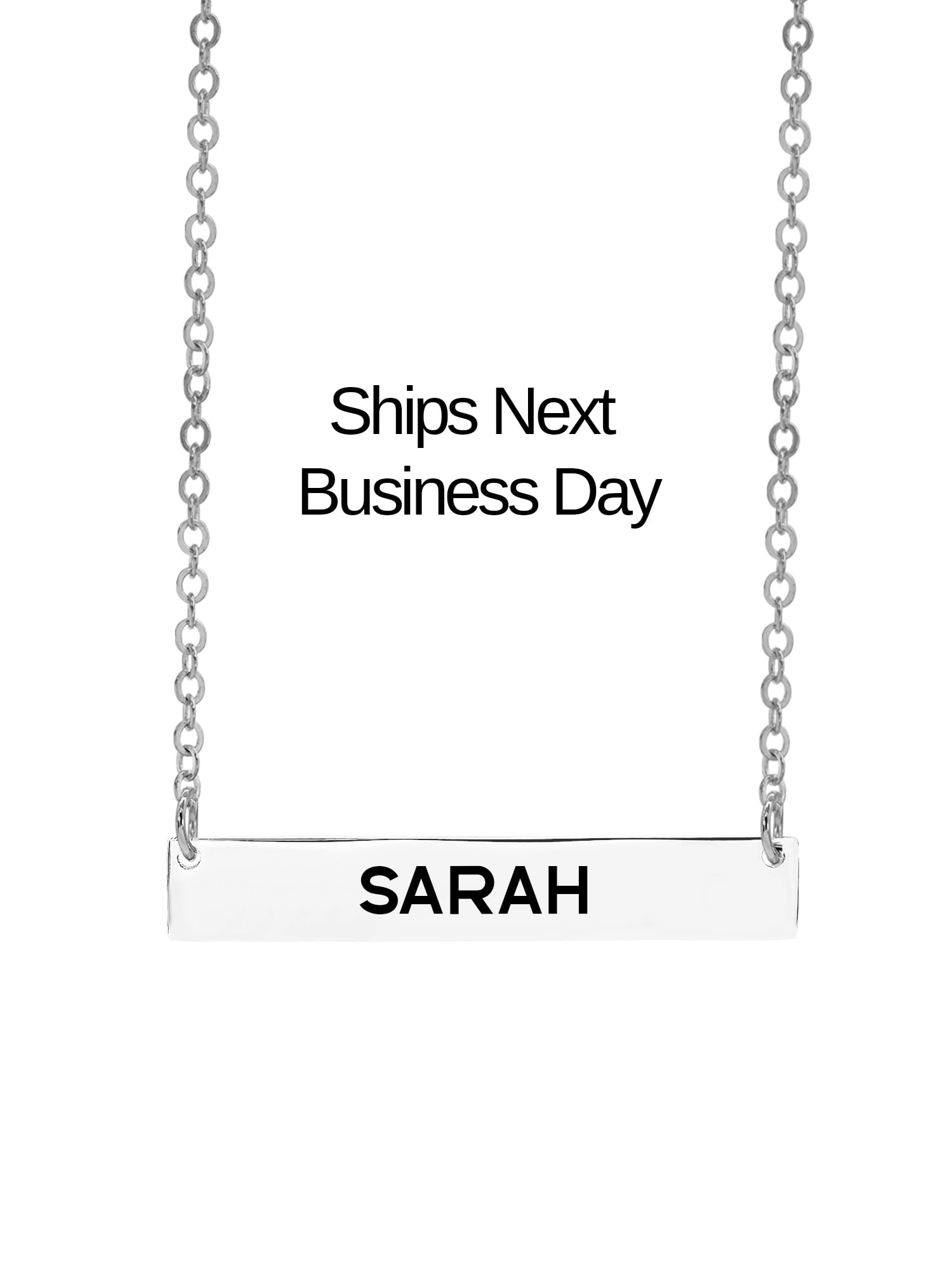 Next Business Day Shipping Personalized Bar Name Necklace