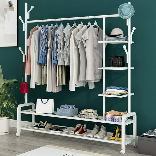 Clothing Garment Rack Heavy Duty Clothes Rack Portable Clothes Wardrobe