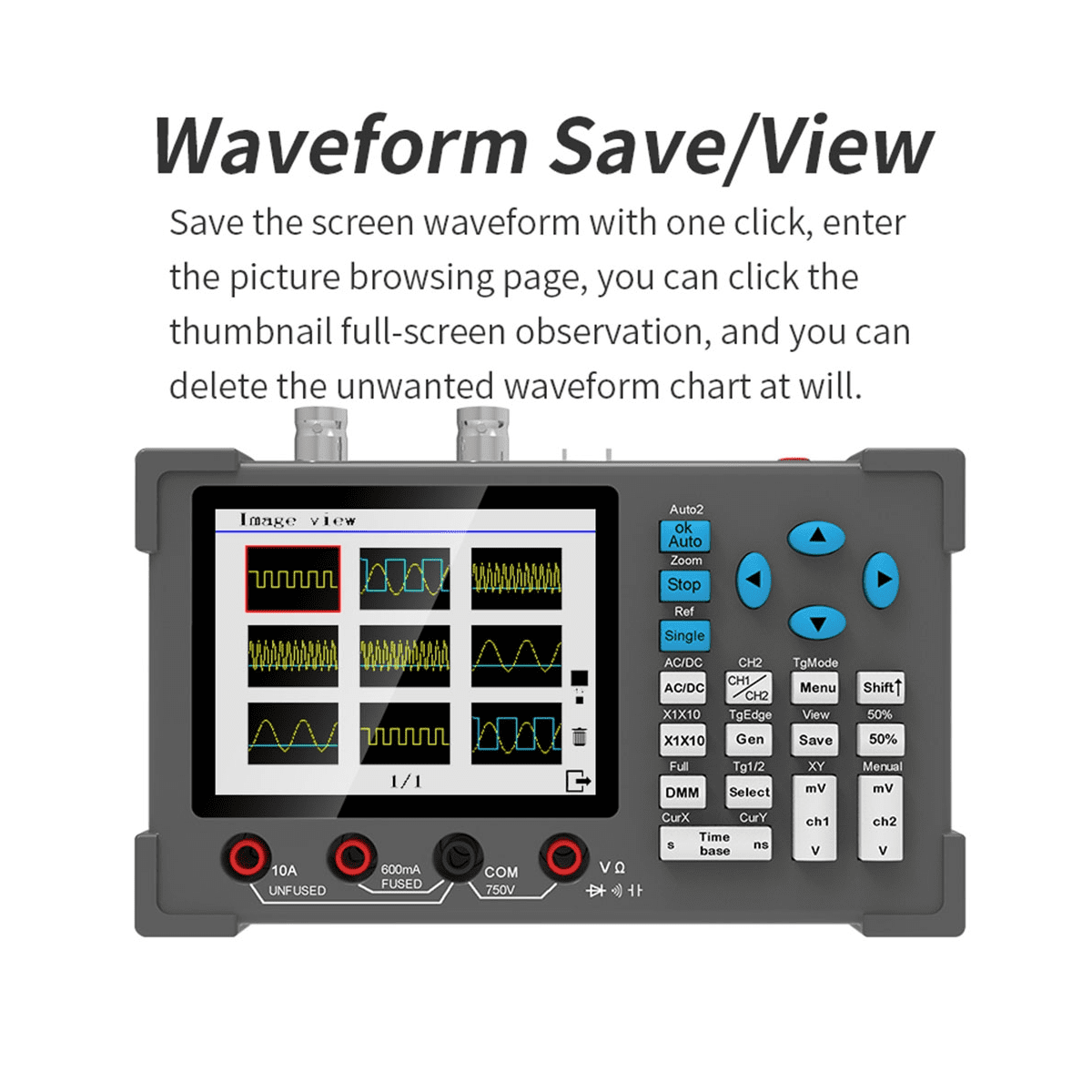 DSO3D12 3.2 Inch Desktop Digital Oscilloscope 120M Bandwidth Dual Channel Multimeter and Signal Generator 120M
