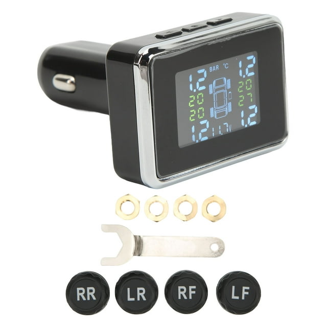 Wireless Tire Pressure Monitoring System,DC 12V Tire Pressure Wireless TPMS RV Wireless Tire Pressure Monitor Proven Performance