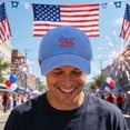 thumbnail image 2 of mgoYE 250th Anniversary Gifts for Women Hat USA Patriotic Baseball Cap 250th Anniversary USA Cap 4th of July Hats American Flag Hat(Blue,A), 2 of 6