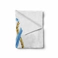thumbnail image 2 of Anchor Soft Flannel Fleece Throw Blanket, Watercolor Beach Things Coastal Design Ocean Adventure Journey, Cozy Plush for Indoor and Outdoor Use, 50" x 60", Pale Blue Pale Coffee, by Ambesonne, 2 of 6