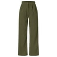 thumbnail image 1 of Pantalones anchos de pana de cintura alta para mujer - Pantalones rectos holgados con bolsillos - Tallas grandes S-3XL para actividades diarias/al aire libre, 1 of 8