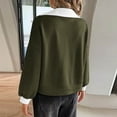 thumbnail image 6 of biudgviw Womens Sweatshirt Casual Lapel Long Sleeve Pullover Shirts Oversized Loose Color Block Crop Tops Fall Trendy Outfits, 6 of 7