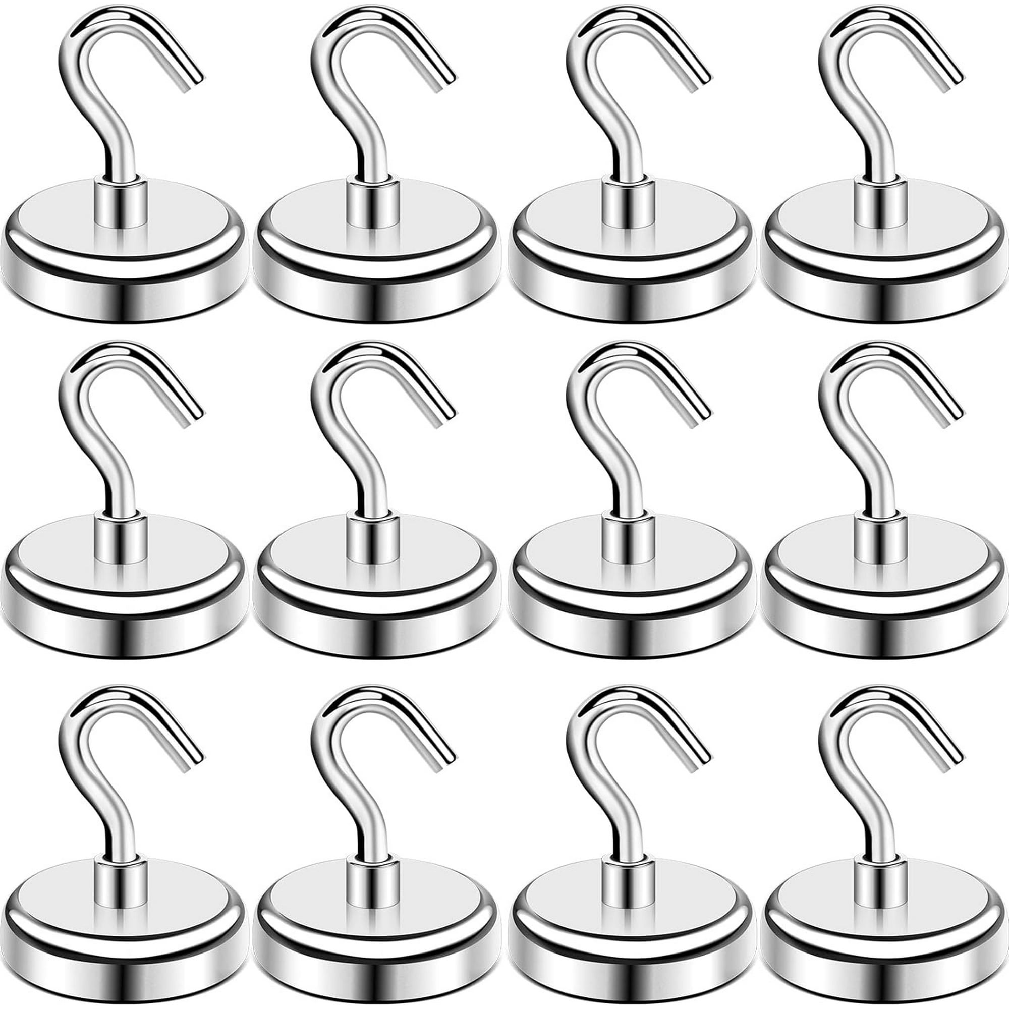 Heavy Duty Magnetic Hooks 100 LB 12pack Strong Neodymium Magnet Hook for Home Kitchen Workplace Office and Garage 32mm 1.26inch in Diameter Walmart
