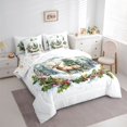 thumbnail image 3 of Feelyou Magic Reindeer Moose Bedding Comforter Set 7pcs for Teens, Winter Christmas Animal King Bedding Sets, Retro Xmas Flower Reversible Bed Sheets, Breathable Home Decor, 3 of 7
