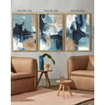 thumbnail image 4 of SHENIFY Abstract Wall Art 16x24in3pcs Natural Framed Blue Gray White Modern Minimalist Painting Decor Graffiti Artwork, 4 of 5