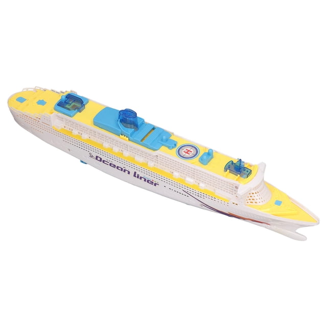 Modèle de Bateau de Croisière pour Enfants, Grande Taille Interactive Rotation Universelle Lumière LED Modèle de Bateau de Croisière Jouet pour Garçons Filles pour Intérieur