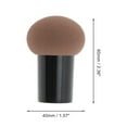 thumbnail image 2 of Unique Bargains 1 Pc Mushroom Head Powder Puff for Travel Dressing Tables Coffee Color Hydrophilic Polyurethane, 2 of 5