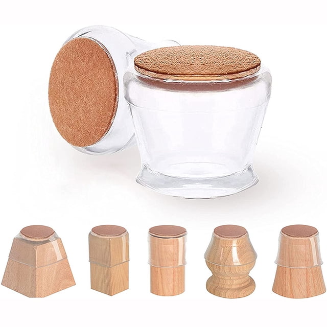 Fundas circulares invisibles para patas de sillas y mesas 32 piezas Círculo medio (calibre 2,4 cm)