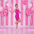 thumbnail image 3 of 2Bunnies Tween Teen Girls' 8yr-14yr One Shoulder Party Dance Metallic Mini Dress, 3 of 7