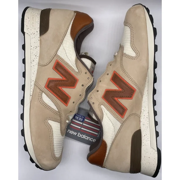 New Balance Mens 1300 White Sand Red M1300GB Size 10.5 D Made In USA NWOB RARE
