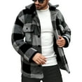 thumbnail image 2 of Mens Jackets Plaid Lapel Jackets Long Sleeved Casual Checkered Long Sleeved Turdown Collar Coats Coats for Men, 2 of 6