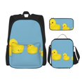 thumbnail image 1 of Fotbe Cute Ducky Set Escolar 3 en 1 para Niños - Mochila Duradera con Lonchera Aislante y Estuche para Lápices - Mochila Escolar para Niños y Niñas, 1 of 7