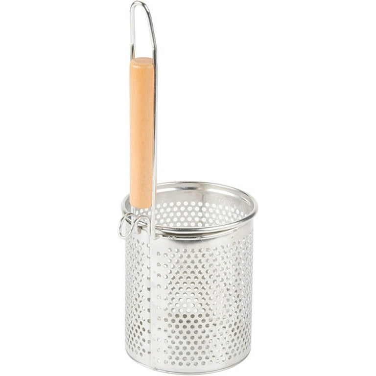 Colanders Stainless Steel Mesh Pasta Basket With Wooden Non Slip Handle & Tail H - Foto 8