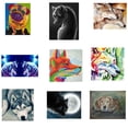 thumbnail image 2 of Bordado 5D DIY Lobo perro diamante de imitación pintura imagen diamante cristal dibujos animados Animal punto de cruz decoración regalo seitruly  JJ14137-01, 2 of 6