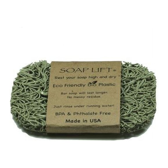 Soap Lift 9471202 0.25 x 4.5 x 3 in. Bio Plastic Bar Soap Saver - Sage
