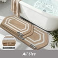 thumbnail image 4 of JAATOP Bathroom Rugs 17"x 27", Non-Slip TPR Backing Bath Mats Rugs for Bathroom Floor , Soft Shag Machine Washable Shower Bath Mat for Bathroom Decor, Absorbent Bath Mat, Beige, 4 of 8