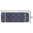 thumbnail image 2 of Underwater Microwave Oven Cover, Cartoon Drawn Sea Animals Whale Turtle Seahorse Crab Shell Waves, Water Resistant Organizer with Pockets for Kitchen, 36" x 12", Navy Blue and Multicolor, by Ambesonne, 2 of 4