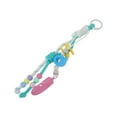 thumbnail image 5 of Unique Bargains 1 Pc Stylish Beaded Knotted Lanyard with Feather Handbag Charm Decorative Keychain White Light Green, 5 of 5