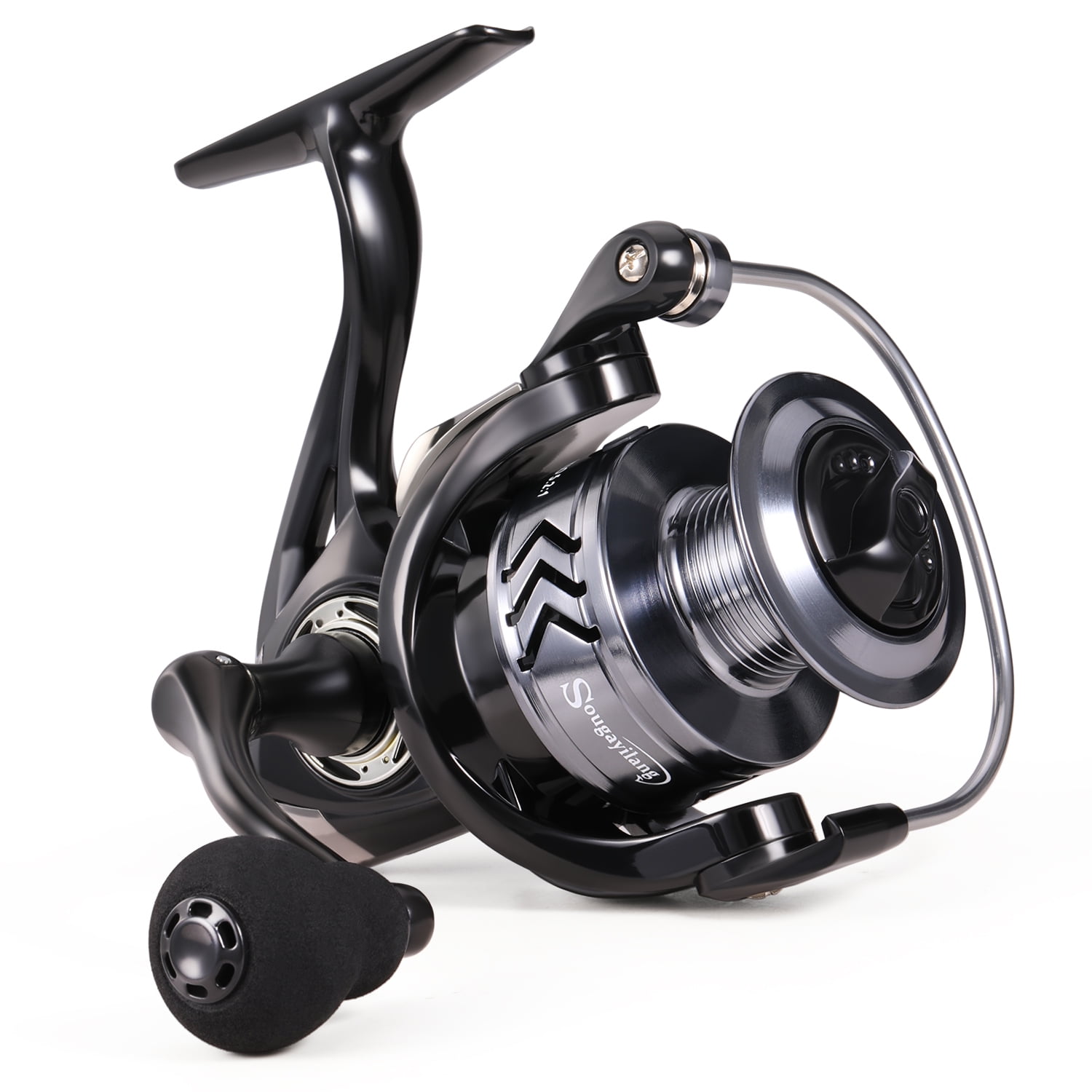 Sougayilang 2000 3000 Spinning Fishing Reels 5.2:1 High Speed Ratio Max  Drag 8kg EVA Handle Fishing Reels with Mysterious Gifts