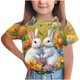thumbnail image 1 of Camiseta de Manga Corta para Niños con Linda Impresión de Pascua Cuello Redondo Casual Versátil Camiseta de Manga Corta para Niños de 3-14 Años, 1 of 7