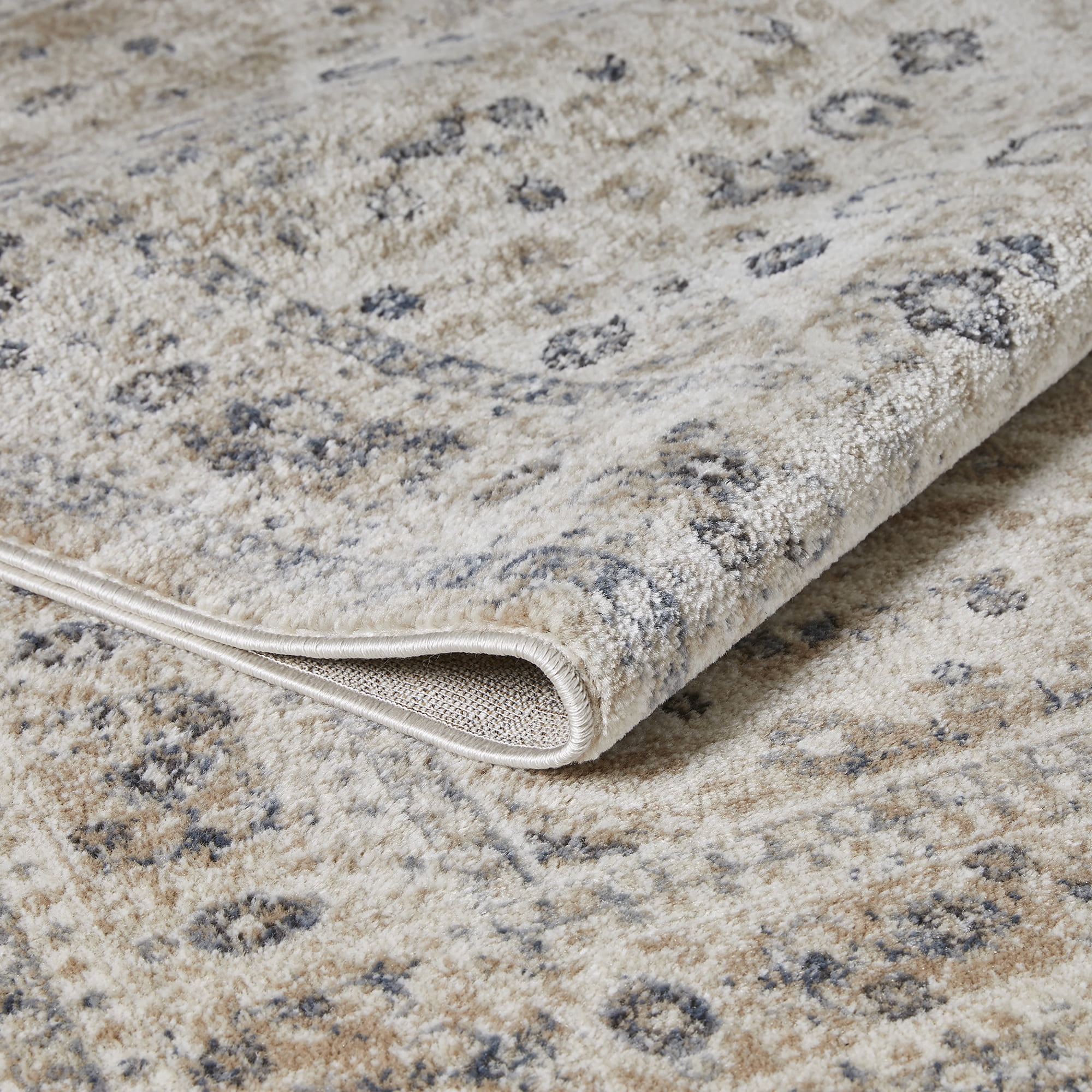Loomaknoti Kehleigh Abrem 2' x 7' Oriental Indoor Runner Rug , Cream/Blue