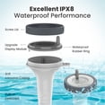 thumbnail image 2 of Newentor Wireless Pool Thermometer Floating Easy Read, IPX8 Waterproof, 200FT Long Range, Accurate Water Temperature Gauge with Indoor Temp Humidity & Clock for Pool, Spa, Hot Tub, Aquarium, 2 of 7