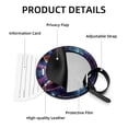 thumbnail image 4 of Starry Animals 2pcs PU Leather Round Bag Tags Suitcase Handbag Tags with Privacy Cover and Name ID Tag for Travel Luggage, Handbags, Backpacks, School Bags, 4 of 6