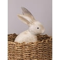 thumbnail image 4 of FacoFaco Set of 2 Wooden Antique White 3D Rabbit Figurines, Bunny Statue for Spring Easter Decor Gift, 4 of 7
