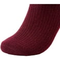 thumbnail image 5 of Lian Style Women's 1 Pair Socks Casual Solid Size 7-9Claret, 5 of 5