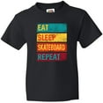 thumbnail image 3 of Inktastic Skateboarding Eat Sleep Skateboard Repeat Youth T-Shirt, 3 of 5