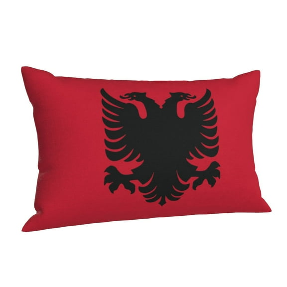 Albania Flag Throw Pillow Cushion Cover Decorative Rectangle Pillow Case 20"x30"